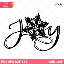 Joy With Snowflake SVG, Christmas Joy SVG, Joy Snowflake SVG, Joy SVG