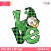St Patricks Day Gnome SVG, St Patricks SVG, Gnome SVG, Plaid Gnome SVG, Love Gnome SVG, Gnome With Shamrock SVG