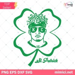St. Patrick Mahomes SVG, KC Chiefs SVG, St. Patrick’s Day SVG, Mahomes SVG PNG DXF EPS Digital Download