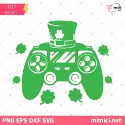 Video Game St Patricks Day SVG, Shamrock SVG, Gamer Boys SVG, Game Controller SVG