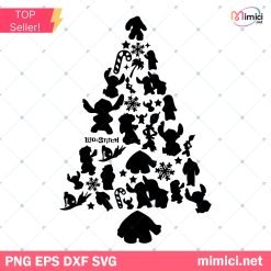 Lilo And Stitch Christmas Tree SVG, Christmas Tree SVG, Lilo Stitch Christmas SVG