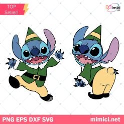 Christmas Stitch Elf SVG Bundle, Christmas Stitch SVG, Elf SVG, Stitch SVG PNG DXF EPS Cricut
