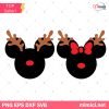 Mickey Reindeer SVG, Minnie Reindeer SVG, Reindeer SVG, Mickey Minnie Mouse Christmas Reindeer SVG, Christmas SVG Bundle