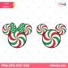 Peppermint Candy Cane Disney Christmas SVG, Mickey Minnie Mouse Christmas SVG, Peppermint Candy Cane SVG Bundle