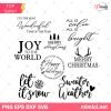 Merry Christmas SVG Bundle, Christmas SVG Sign, Christmas Shirt SVG, Let It Snow SVG