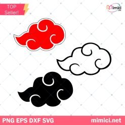 Akatsuki Cloud Naruto Svg, Anti Village Symbol Svg, Cloud Svg, Anime Svg, Manga Png