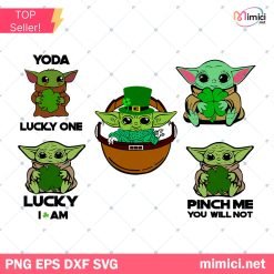 Baby Yoda St.Patrick’s Day SVG Bundle, Baby Yoda SVG, Starwars SVG
