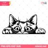 Cute Cat Svg, Peeking Cat Svg, Funny Kitty Svg, Cat Svg, Pet Svg, Animal Funny Face Svg