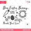 Dear Easter Bunny SVG, Easter Bunny Plate SVG, Bunny Svg, Easter Bunny Svg, Happy Easter Svg