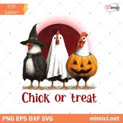 Chick Or Treat Png, Spooky Chicken Halloween Png, Halloween Png, Funny Halloween Chicken Png
