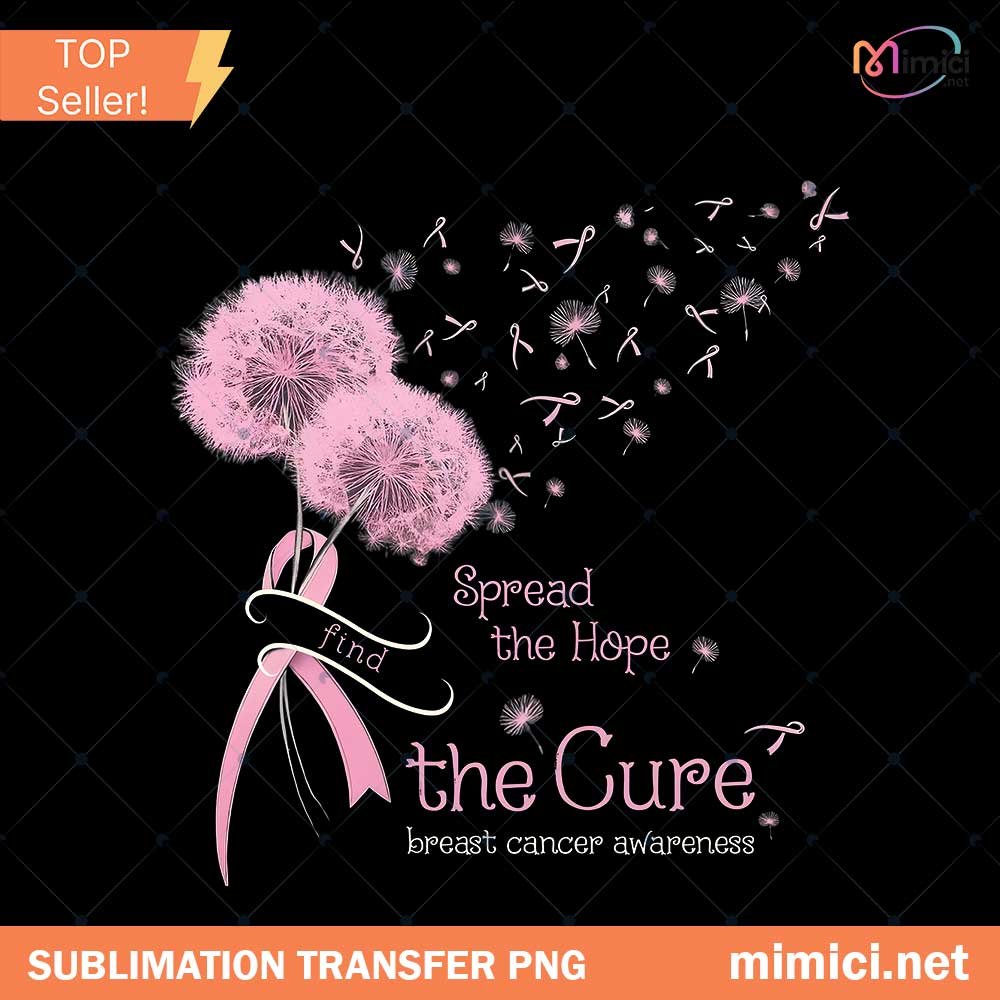 Dandelion Breast Cancer Awareness Png, Dandelion Pink Ribbon Png, Dandelion Cancer Png