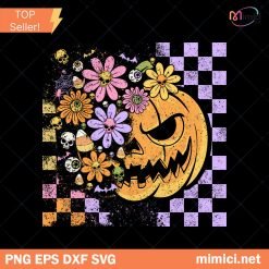 Floral Fall Pumpkin Halloween PNG
