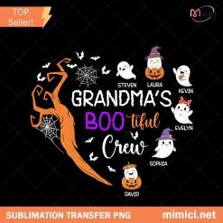 Grammy Bootiful Crew Grandma Halloween PNG, Grammy Halloween PNG, Spooky Grandma PNG