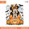 Halloween Coquette Bow Mouse PNG, Mickey Minnie Pumpkin PNG