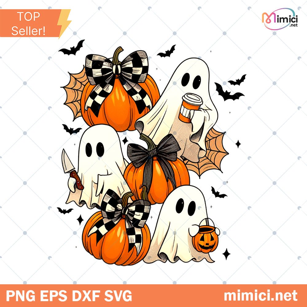 Halloween Coquette Bow Spooky Season Png