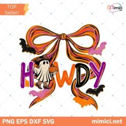 Howdy Ghost Coquette PNG, Western Halloween Sublimation, Cowboy Fall Shirt Design, Retro Spooky Season Png