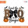 I Put The Boo in Boujee Coquette Halloween PNG