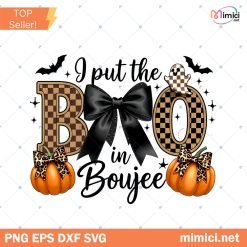 I Put The Boo in Boujee Coquette Halloween PNG