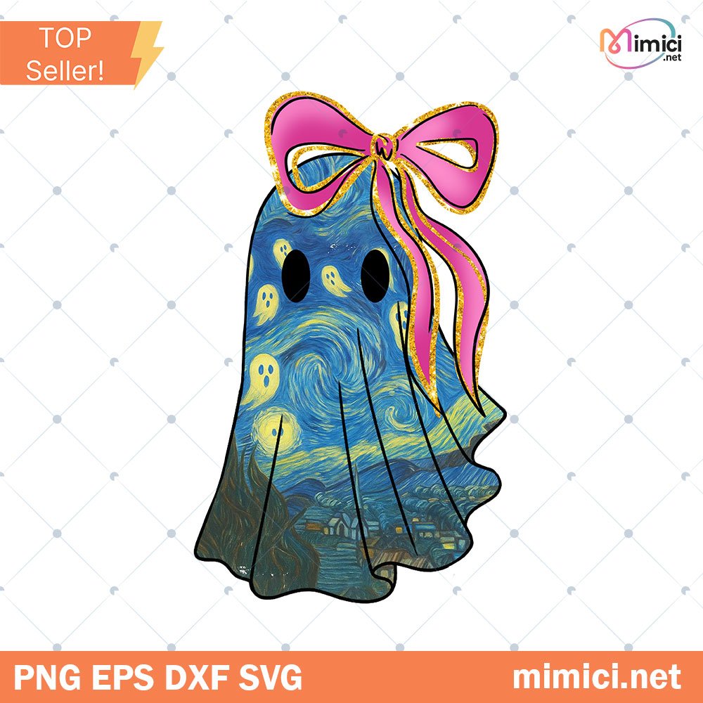 Preppy Ghost Coquette PNG, Floral Ghost PNG, Fall Png, Preppy Halloween PNG