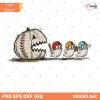 Retro Halloween Pumpkin Baseball Png
