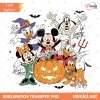 Retro Mickey & Friends with Signs Halloween PNG