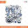BOO Halloween Toile De Jouy PNG, Girly Ghost with Bow