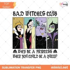 Bad Witches Club Png, Witch Halloween Coffee Png, Retro Halloween Png, Spooky Season Png