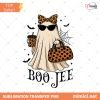 Boo Jee Leopard Print Ghost PNG, Halloween Coffee Ghost Shirt Design, Cute Spooky Season Digital Download