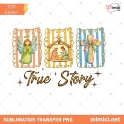 Christian Nativity Scene PNG, Faith Christmas Sublimation Design Digital Download