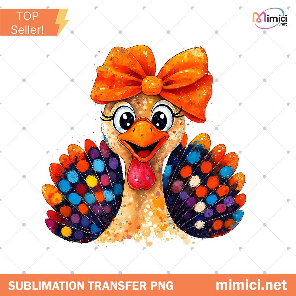 Coquette Turkey PNG, Fall turkey png, Girls fall png, Thanksgiving Fun png, Fall design png, Fall coquette png