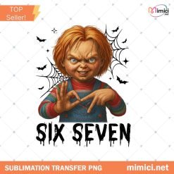 Funny Six Seven 6 7 Movie Killers Png, Six Seven Chucky Horror Movie Png, Spooky Season Png, 67 Trend Social Media