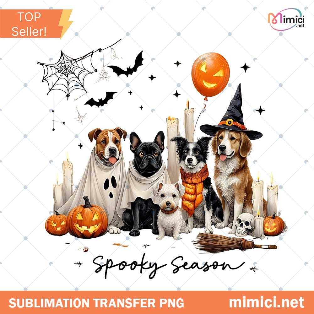 Retro Ghost Dog PNG, Spooky Season PNG, Halloween Ghost Dog Png, Halloween Pumpkin Dog Png, Dog Halloween Png, Cute Boo Dog Halloween Png