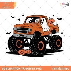 Truck Ghost Halloween PNG, Monster Truck PNG, Ghost PNG, Spooky Season PNG