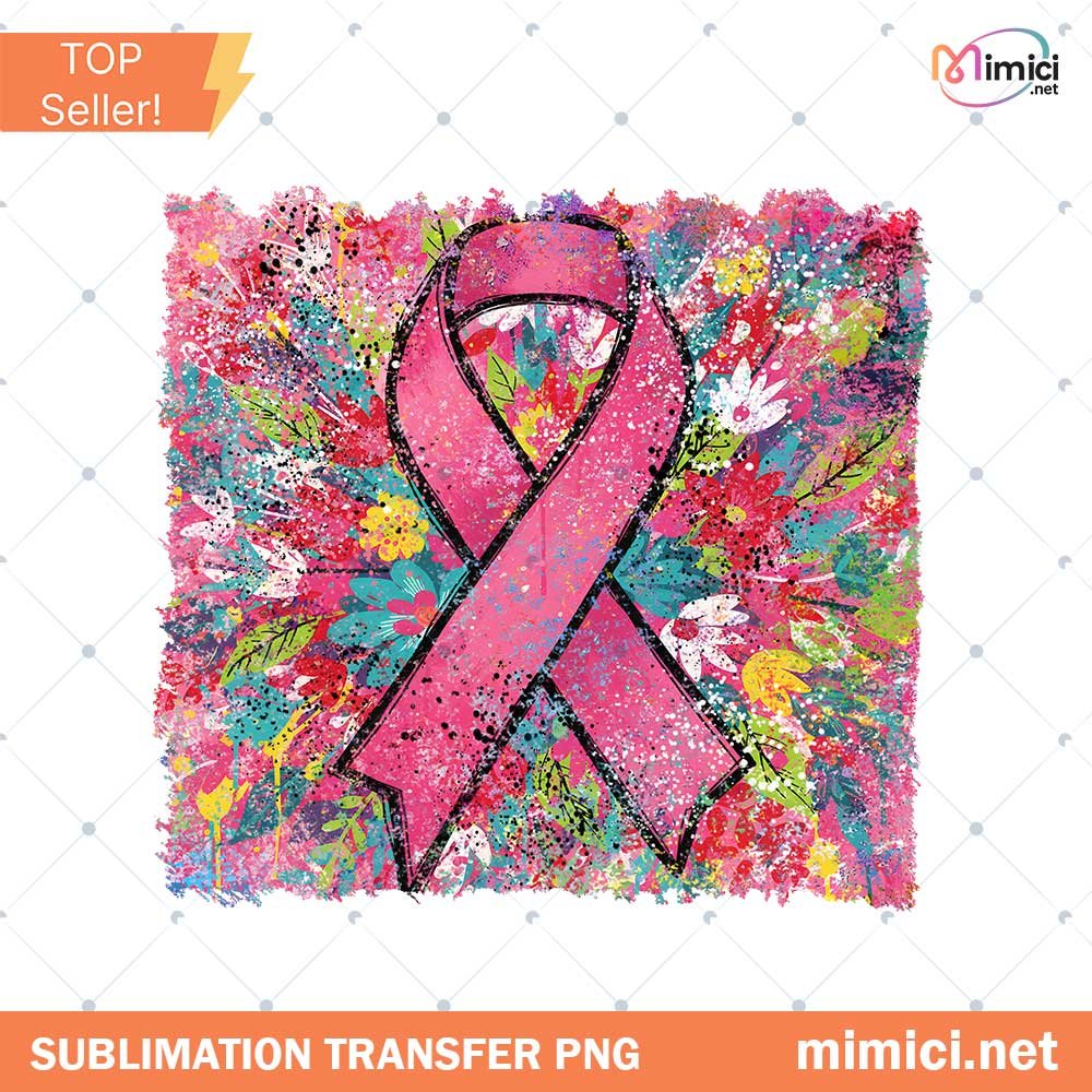 Breast Cancer Awareness Pink Bow Ribbon PNG Sublimation Design, October Hope Fight Cure PNG