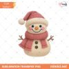 Christmas Crochet PNG, Faux Yarn Crochet Snowman PNG, Christmas Sublimation Design Christmas Shirt Png Christmas Snowman Png Pink Snowman Png