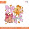 Floral Fall Turkey Coquette Png, Thanksgiving Gobble PNG, Preppy Pumpkin Bow Png, Pink Pumpkin Brushstroke Png, Fall Coquette Bow Png