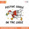 Funny Christmas Goose PNG, Festive Goose on the Loose PNG, Merry Christmas PNG, Retro Christmas png