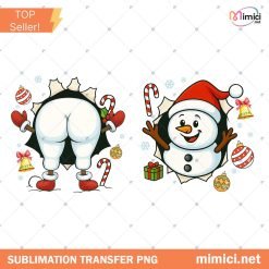Funny Snowman Front and Back PNG, Retro Christmas Shirt Design, Realistic Snowman Art Png, Festive Christmas PNG DTF Xmas2