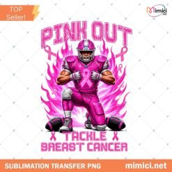 Glitter Tackle Breat Cancer Png, Football Pink Out png, Breast Cancer Football Png, Breast Cancer Awareness, Pink Ribbon, Football mom png