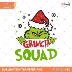 Grinch Squad Christmas PNG, Matching Christmas PNG