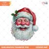 Hand-painted Retro Santa Christmas Png, Preppy Brushstroke Christmas Png Vintage Merry Christmas PNG