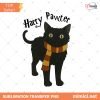 Harry Pawter Vintage 90s PNG, Retro Funny Cat PNG, Cat Wizard PNG