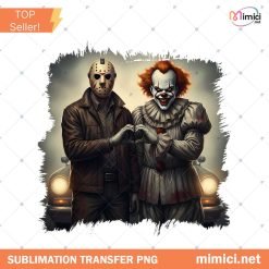 Horror Movie Friends PNG, Vintage Halloween Clipart