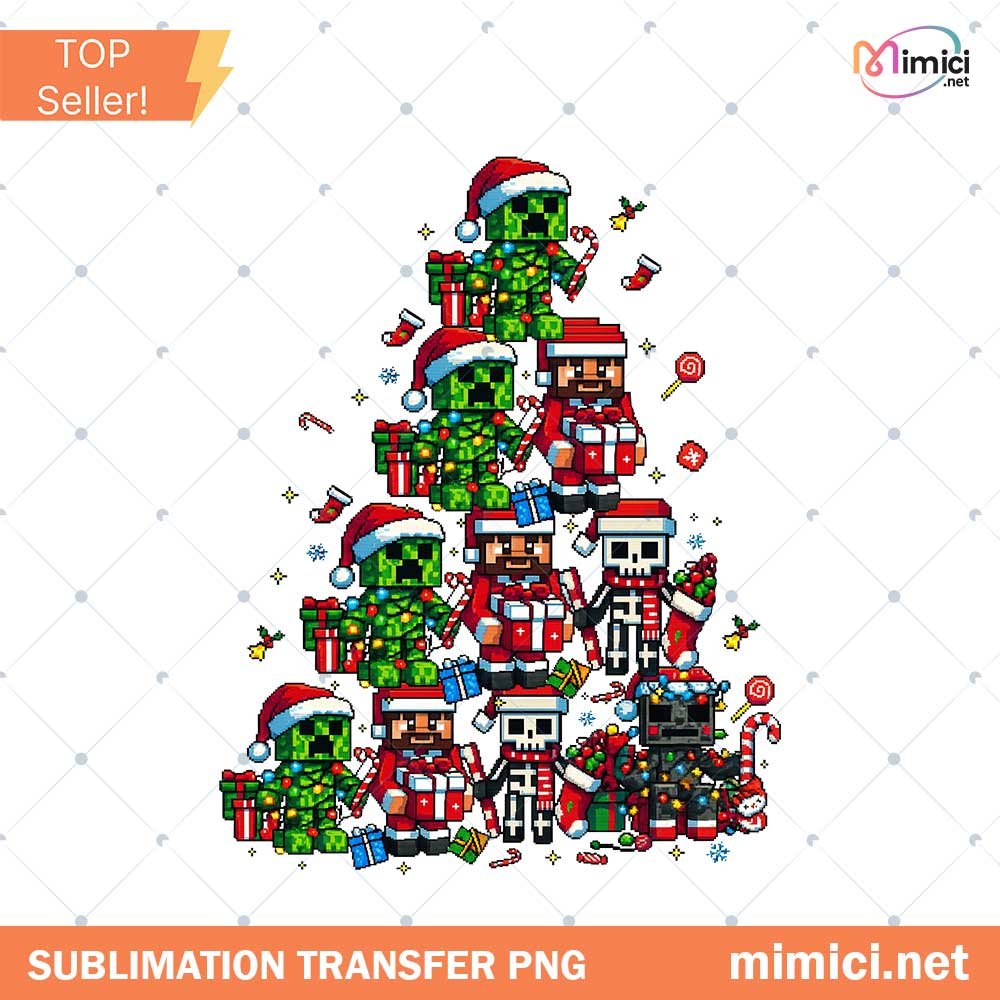 Just A Jolly Creeper Png, Gamer Character Christmas PNG, Green Character Christmas PNG Design, Funny Gamer Elf PNg