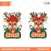 Kids Reindeer Christmas PNG - Matching Boy and Girl Holiday Deer Sublimation Design