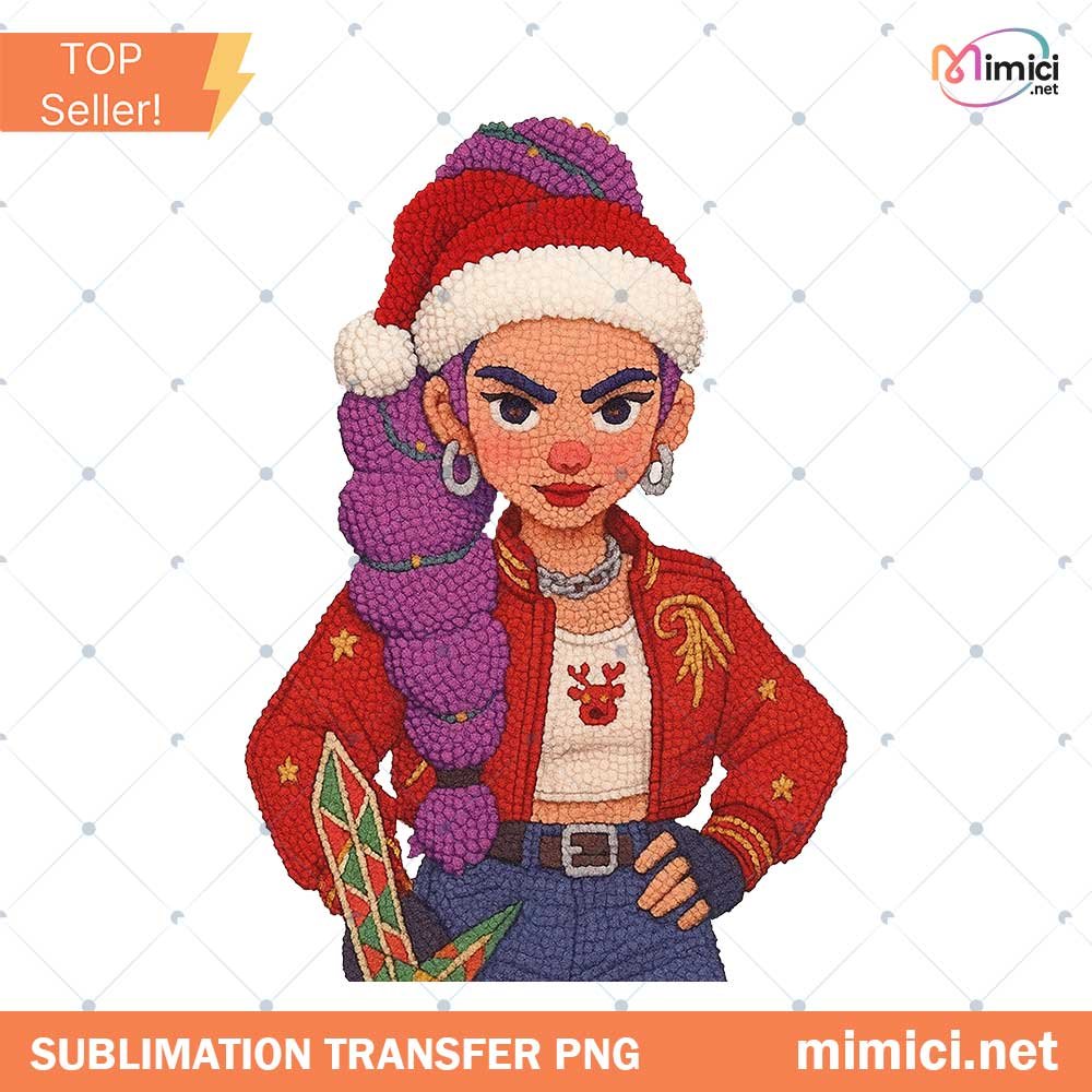 Latch Hook Kpop Huntrix Christmas PNG, Huntrix Png, Huntrix Christmas PNG
