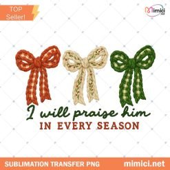 Latch Hook Preppy Yarn Praise Him Png, Faith Trending Christmas