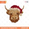 Latch Hook Yarn Crochet Christmas Highland Cow PNG, Santa Claus Png, Yarn Crochet Merry Christmas Png