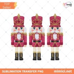 Latch Hook Yarn Crochet Pink Nutcrackers PNG, Christmas Winter Holiday