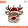 Latch Hook Yarn Crochet Red Nose Reindeer PNG File, Christmas Winter Holiday PNG